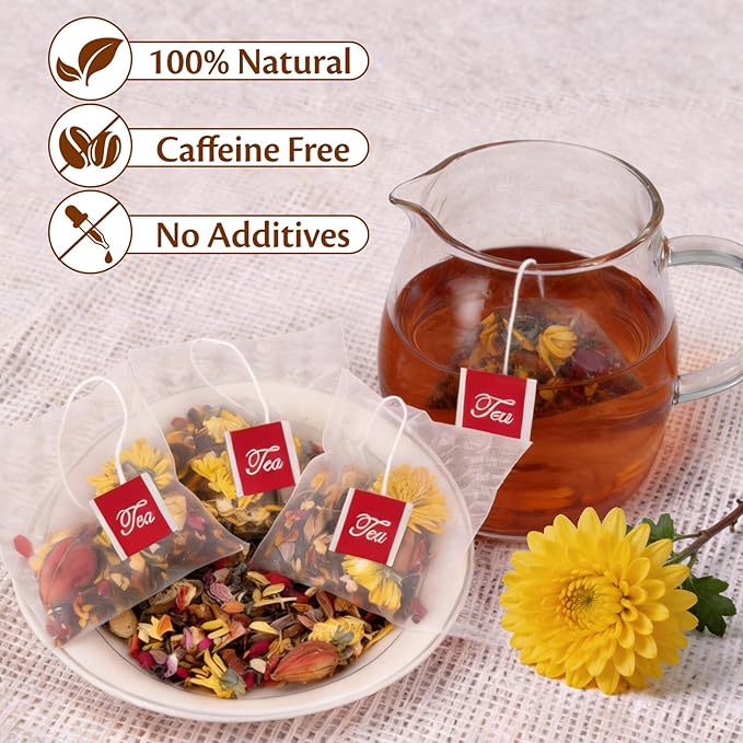 Dandelion Herbal Tea, Liver Cleanse Detox & Repair Dandelion Root Tea Support Kidney & Liver Health, 14 Precious Ingredients Formula Herbal Teabags for Men & Women (1 Pack/30 Bags)