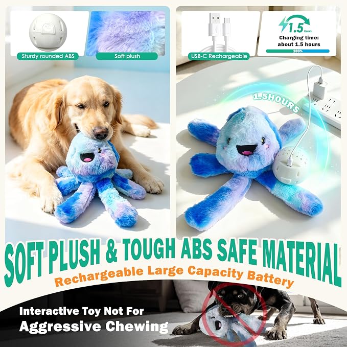 Fuufome Interactive Automatic Jumping Dog Toy for Small, Medium & Breeds to Keep Them Busy