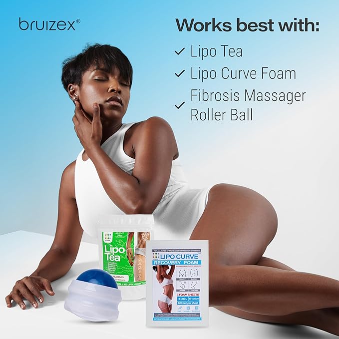 Bruizex Fibrosis Care Cream After Liposuction and BBL Use with Lymphatic Drainage Massage After 360 lipo, Brazilian Butt Lift, Tummy Tuck Works with MLD Body Massager Tools, Faja, lipofoam, 4 Oz
