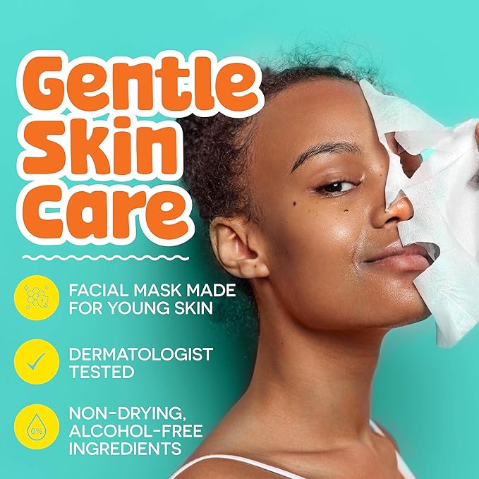 BeYoutiful Hydrating Easter Face Mask Spa Set for Kids and Teens, Easter Basket Stuffers, Skin Care Facial Mask for All Skin Types, Girls and Boys, Box Includes 3 Masks, Easter Gifts for Kids
