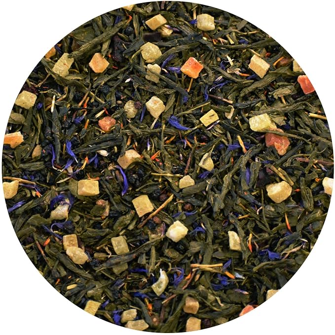 Tiesta Tea - Pineapple Blues, Premium Loose Leaf Blend, Blueberry Pineapple Green Tea, Refreshing Blend, Medium Caffeinated, Hot or Iced, Seasonal Flavors, 50 Cups, 5 Ounce Refillable Tin