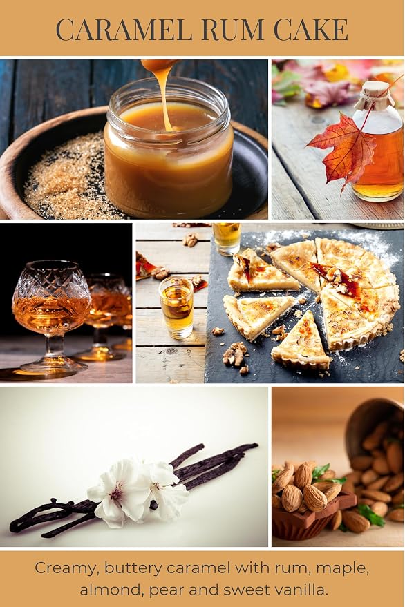 Eco Candle Co. Caramel Rum Cake Tea Light Candles, 10-Pk, 9 Hr Burn Time | Scents of Caramel, Rum, Maple, Almond, Pear, & Vanilla - Recyclable, No Lead, Hand Poured, Midwest Soybeans, .6 oz. Each