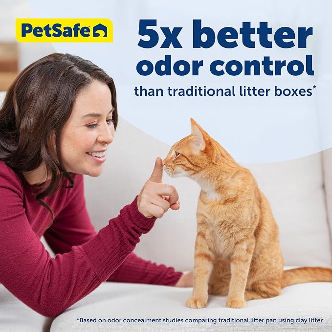 PetSafe ScoopFree Self-Cleaning Cat Litter Box Tray Refills with Lavendar Non-Clumping Crystals, 6-Pack | No-Scoop Crystal Cat Litter, 5x Faster Odor Control, 99% Dust-Free, Easy Cleanup, Leak-Proof Disposable Tray Refill with Lid