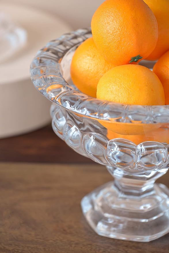 8" x 6" Clear Glass Bowl Flower Vase Planter Rustic Classic Home Décor Table Top Centerpiece Display Container Wedding Party Event Catering Gift
