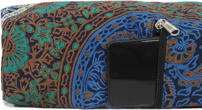INDIAN CRAFT CASTLE ICC Yoga Mat Bag Carrier Full-Zip Exercise Yoga Mat Carry Bag for Women Men with Multi-Functional Storage Pockets and Adjustable Shoulder Strap 26X6 Inches