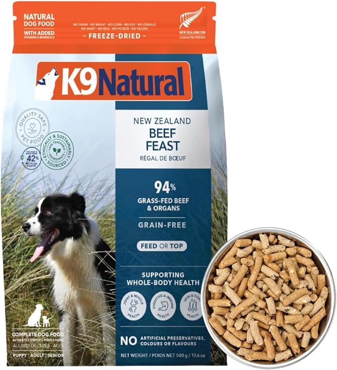 K9 Natural - Freeze Dried High Protein Grain-Free Dog Food Or Topper