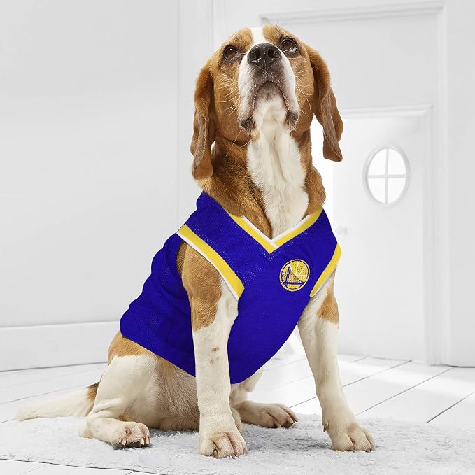 NBA Golden State Warriors Dog Jersey, Large - Tank Top Basketball Pet Jersey (Pack of 2)