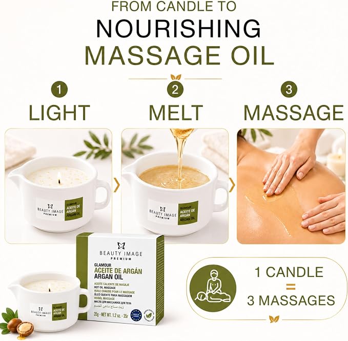 Beauty Image Glamour Hot Oil Body Massage Candle