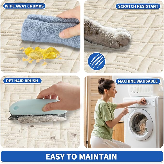 2026 Waterproof Dog Bed Blanket (82"x82") Comfy Couch Sofa Mat for Dog Pets with Anti-Slip Back, Universal Incontinence Lightweight Liner Pad for Furniture Car Picnic etc Durable Washable, Beige