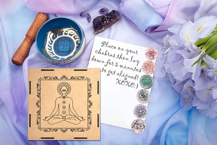 Crystal Quartz Chakra Healing Crystals Set – Tachyon Energy Stones for Meditation, Energy Alignment, Balancing Chakras – Root to Crown Chakra Kit – Spiritual Wellness & Reiki Tools