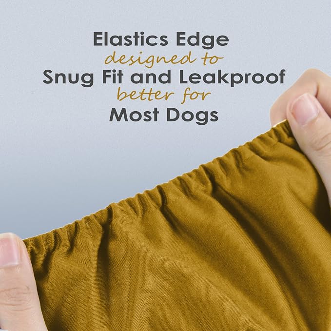 Wegreeco Washable Male Dog Belly Wrap - Pack of 3 - (Gold,Black,Grey,Large)