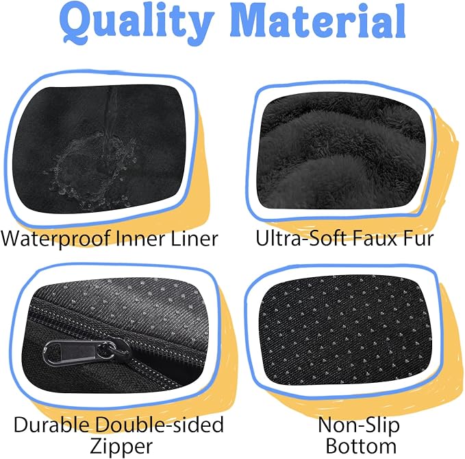 Orthopedic Waterproof Dog Bed for Medium and Large Dogs | Egg Crate Foam, 4-Sided Bolster Support, Waterproof Liner, Non-Slip Bottom, Removable Bolster Cover, 36 x 27 Inch