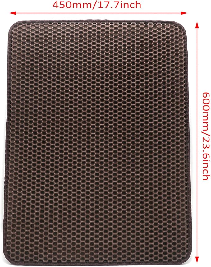XKMT- Animal Pet Supplies Cats Litter & Housebreaking 60X45 Brown Cat litter Mat Double Layer Pad Trapper Folding Pad EVA Foam Rubber