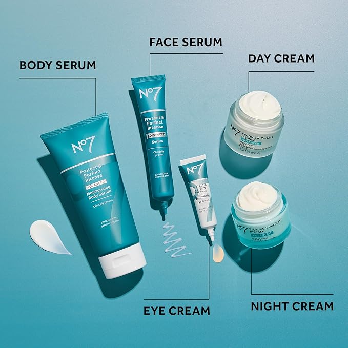No7 Protect & Perfect Intense Advanced Face Cream - Hydrating Face Moisturizer with SPF - Formulated with Hyaluronic Acid & Collagen Peptide Technology to Help Reduce Fine Lines & Wrinkles (1.69 Oz)