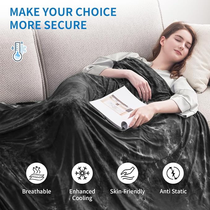 Guohaoi Cooling Blanket for Hot Sleepers and Night Sweats 60"x90" Full Size | Arc-Chill Q-Max >0.5 Cool Fiber,100% Oeko-Tex Certified Lightweight Summer Blanket for Travel/Outdoor Ultra Cold Breathable