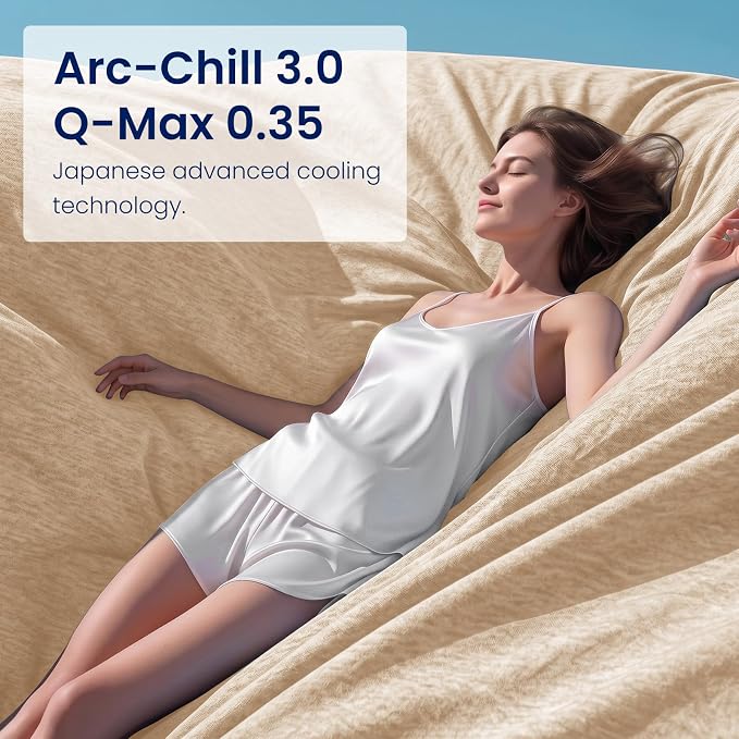Cooling Blanket(60"x90"Twin Size)for Night Sweats Absorbs Heat to Keep Adults, Children Cool on Warm Nights, Q-Max 0.5 Cooling blankets for Hot Sleepers, Ultra-Cool Lightweight Blanket for Bed | Absorbs Heat Cold Summer Blanket for Night Sweats & Menop...