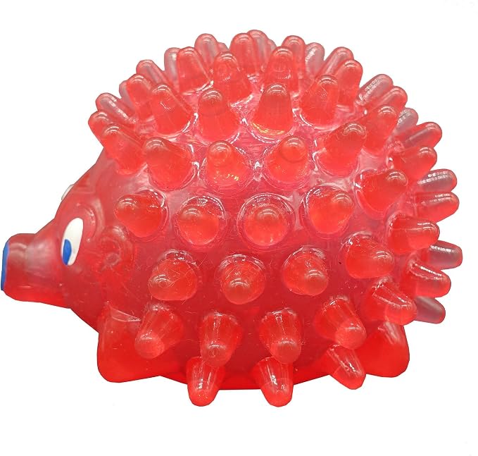 TPR Hedgehog Design Dog Treat Dispenser (red)