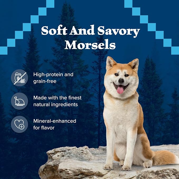 Blue Buffalo Wilderness Wild Bits Chicken Soft & Chewy Dog Treats, 4 oz | Real Chicken #1 Ingredient, High Protein & Grain-Free, Bite-Sized Training Treats Made with Natural Ingredients