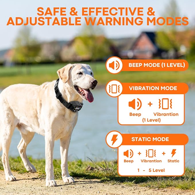 GPS Wireless Dog Collar Fence System, Electric Fence for Dogs with UBLOX Chip, 55-6000FT Range, 4-Zone Progressive Correction & 3 Modes, IPX7 Waterproof GPS Dog Collar for Outdoor Use
