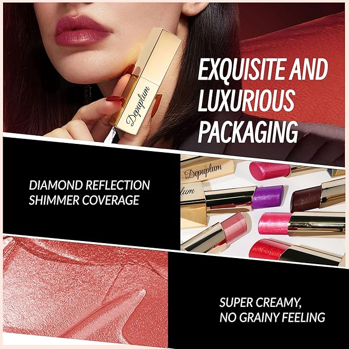 Purple Lipstick Moisturizing for Women Shimmer Tinted Lip Balm Hydrate Nourish Lip Gloss Vegan& Cruelty Free Lip Makeup, ZG122 Sweet