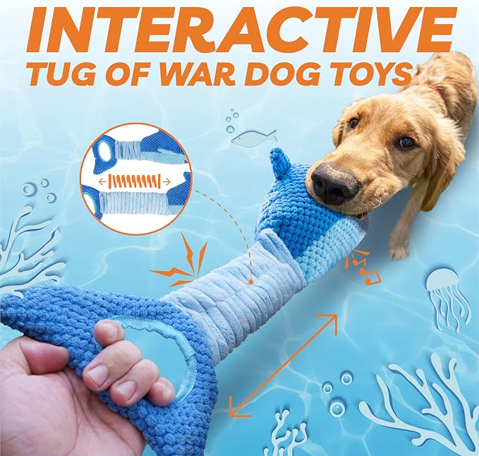 Vitscan Dog Toys for Large Dogs, Squeaky Dog Toys for Aggressive Chewers