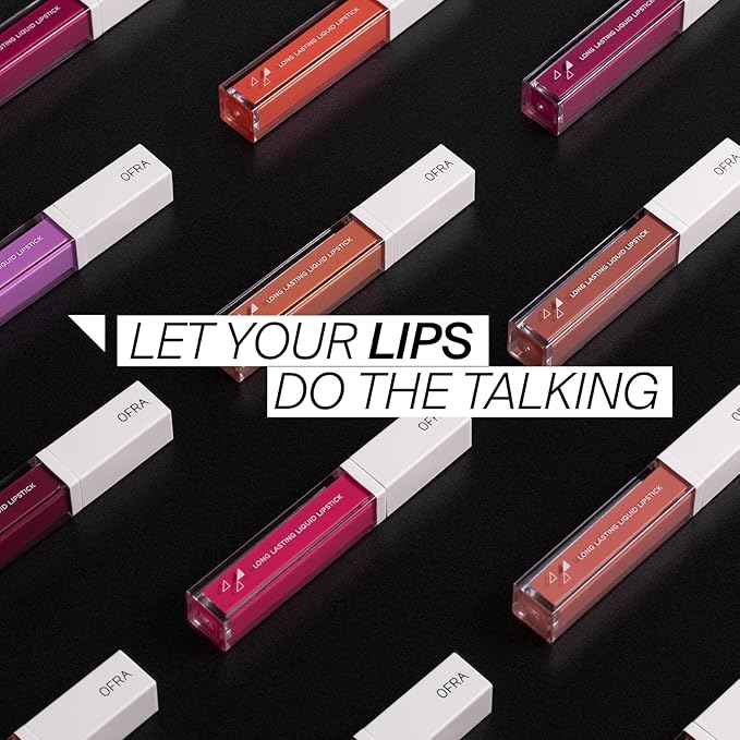 Ofra Long Lasting Liquid Lipstick - Bronx | Black Matte Lipstick for a True Black Color | 8g