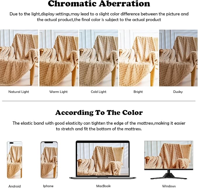 NEWCOSPLAY 3D Waffle Checkered Flannel Twin Blanket, Brown, 60"x80" | Super Soft Cute Lightweight Decorative Premium Silky Fleece Blanket for Couch Sofa Bed, Gift for Women Men, All Season Use