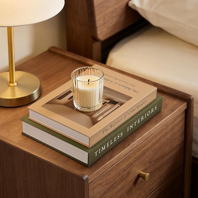 JARLINK Decorative Books, Set of 3 Fake Book Storage Boxes, Olive Green | Modern Home Decoration with Hidden Storage Room for Photos & Keepsakes, Styling Decor for Coffee Tables, Shelves, & Mantels.