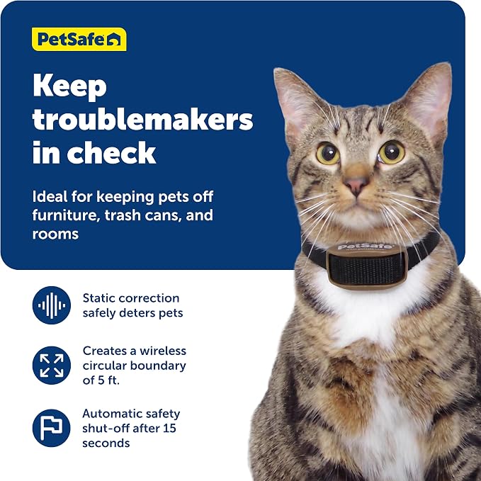 PetSafe Pawz Away Mini Pet Barrier with Collar, Indoor/Outdoor
