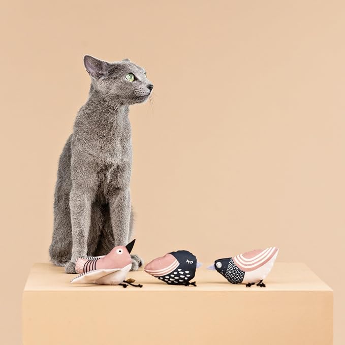 Fringe Studio, Under My Wings, Durable Cotton Canvas Cat Toy, 3PCS Set, PetShop Collection (904029)