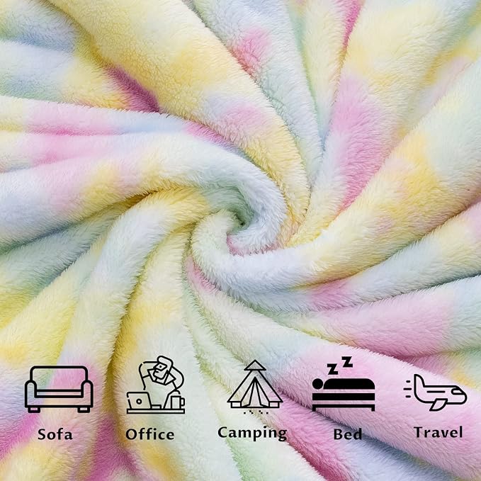MUGD Soft Blankets Fuzzy Twin Bed Fleece Blanket Kids Warm Throw Blanket for Bed