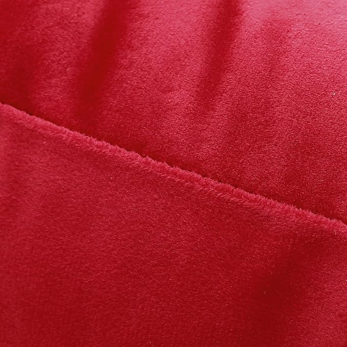 NiNi ALL Red Velvet Throw Pillow Covers 28x28 Pack of 2 Decorative Couch | Soft Solid Boho Cushion Squar Pillow Cases for Chair Sofa Bedroom Farmhouse Living room Modern Luxury Home Decor Christmas