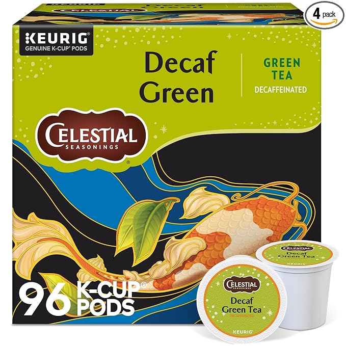Celestial Seasonings Decaf Green Tea, Single-Serve Keurig K-Cup Pods, 96 Count