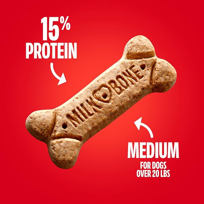 Milk-Bone Crunchy Medium Dog Treats, 24 Oz. Box, Original Beef Flavor
