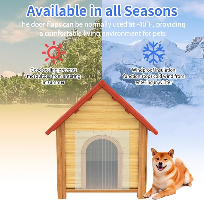 Heuyrao 4.9 Feet x 7.8 Inch Dog House Plastic Door Flap Clear