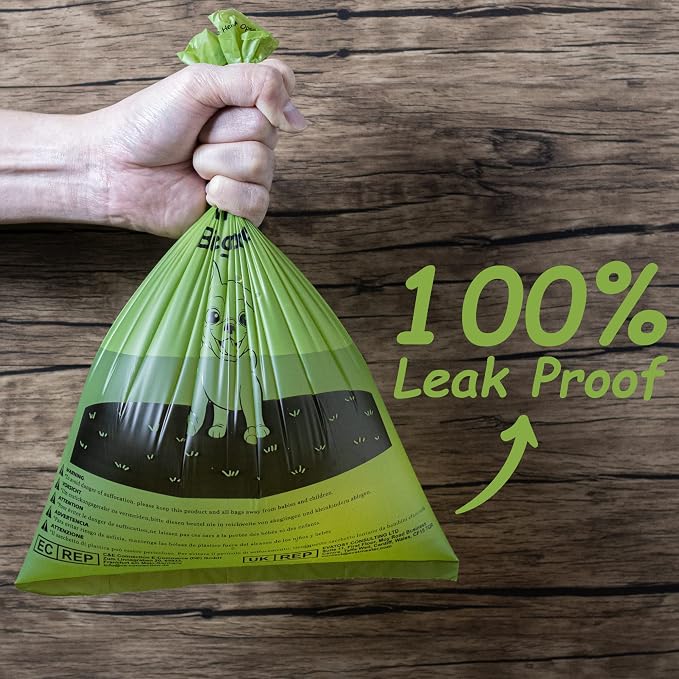 GREENER WALKER Poop Bags for Dog Waste, 1080 Doggy Waste Bags Extra Thick Strong 100% Leak-Proof (Deep Green)