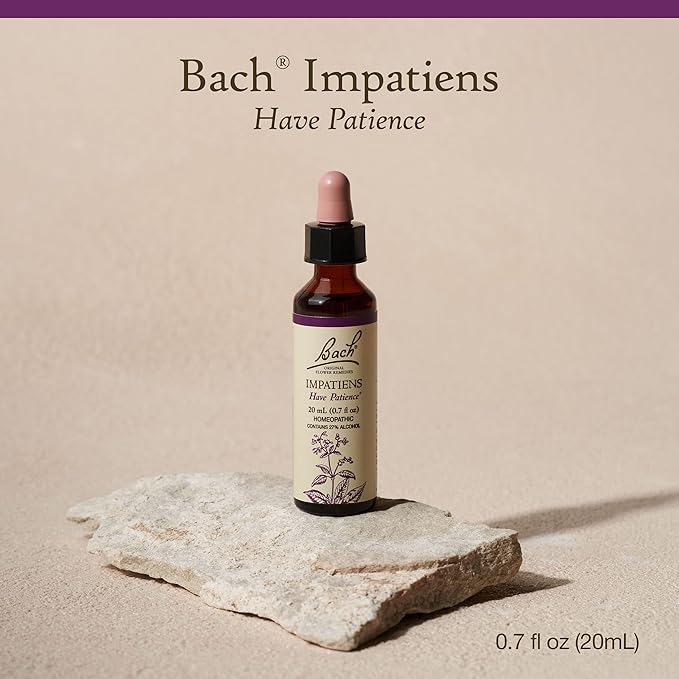 Bach Original Flower Remedies, Impatiens - Have Patience - Natural Homeopathic Flower Essence for Emotional Balance - Vegan, Gluten Free, Sugar Free - 20mL Dropper