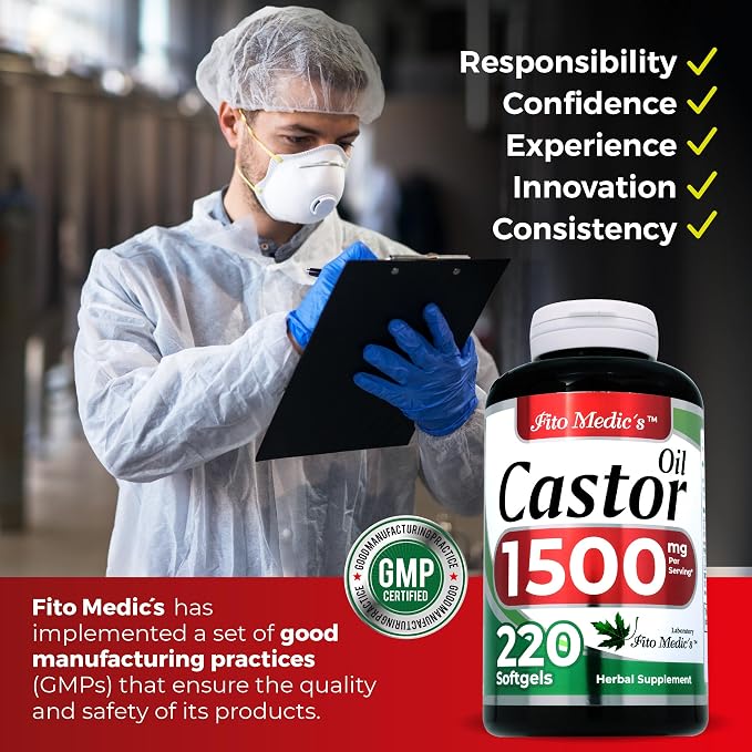 FITO MEDIC'S Lab | Castor Oil Pills |220 softgels | Castor Oil softgels | Concentrate Extract