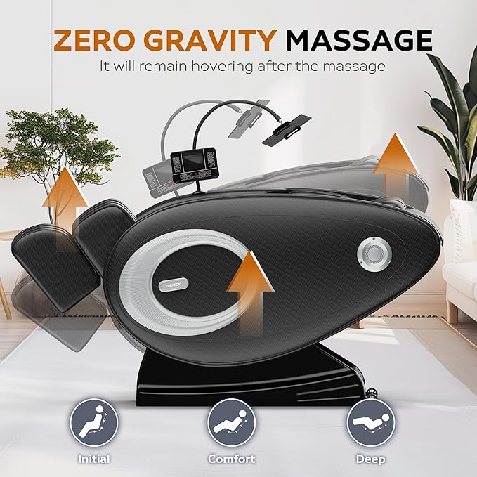 BILITOK Full Body Zero Gravity Massage Chair with Heat Therapy, 5 Auto Modes, and Remote Control, Ultimate Relaxation for Back, Shoulders, Arms, HIPS, and Calves