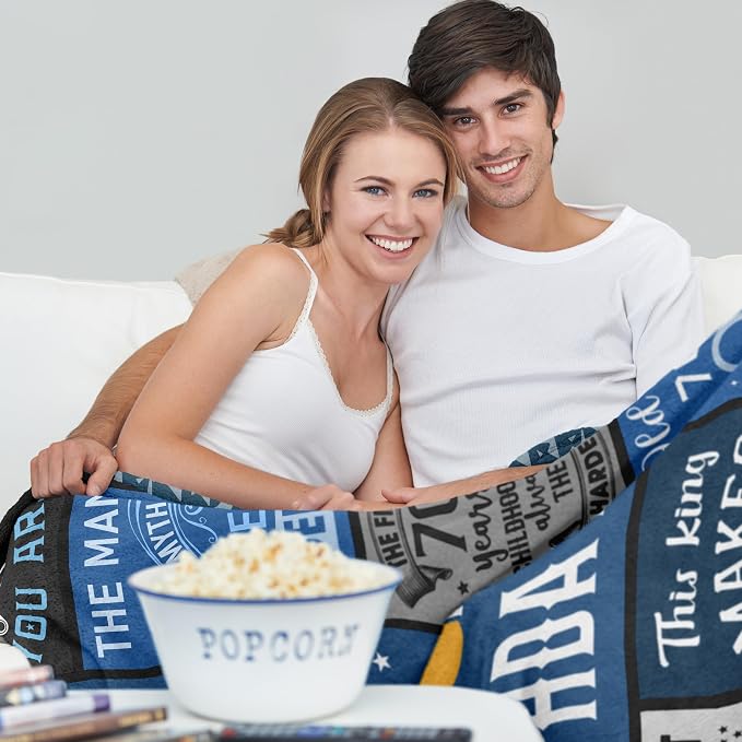70th Birthday Gifts for Men Women, Best 70th Birthday Decorations for Men | 70 Year Old Birthdays Gift for Man, Funny 1955 Birthdays Gift for Man ideas Blanket 50"X60"