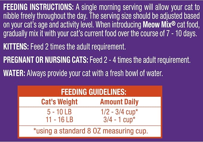 Meow Mix Original Choice Dry Cat Food, 3.15 lb Bags | 4-pack, crunchy cat kibble, 100% complete & balanced nutrition, high quality protein & antioxidants, all life stages