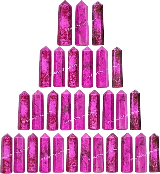 Amazing Gemstone Crystal Points Bulk Healing Crystals & Stones - Premium Single Terminated Healing Wand Point Bulk Crystals for Crafts, Crystal Grid, DIY Work