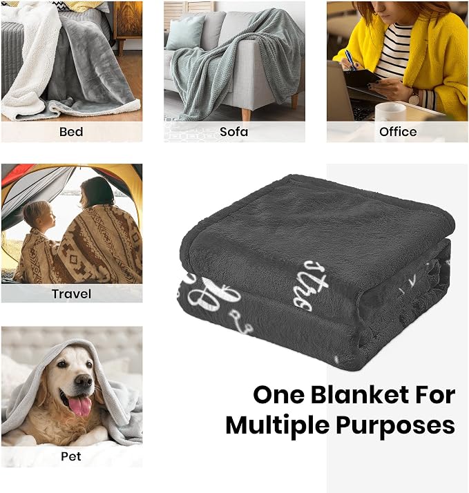 Custom Throw Blanket with Picture Text, Personalized Photo Blanket | Personalized Mothers Day Gifts for Mom from Daughter Son, Birthday Christmas Anniversary Valentine's for Mom Grandma Women