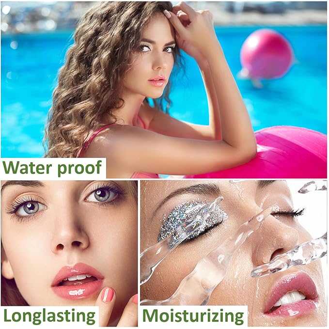 2PCS Jelly Lipstick,Moisturizing Color Changing Lip Balm Lipstick,Waterproof Temperature Color Change Lip Gloss (A)