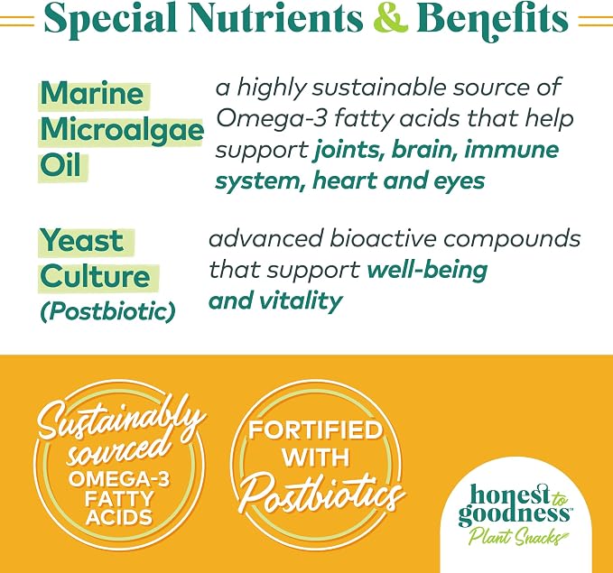 Honest to Goodness Plant Snacks Chamomile & Ginger Dog Treats, 8 oz | Crunchy, Plant-Based, Good Vibes Comforting Support, Enriched with Omega 3 Fatty Acids, Fortified with Postbiotics, USA Made