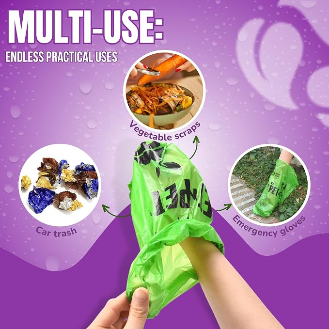 Pet N Pet Doggie Poop Bags, 1080 Count, Lavender Scented Waste Roll Refills | Green, Dogs, 41% Plant Based, 59% PE, Extra Thick, 9 x 13, Leak-Proof, Tear-Resistant, Easy-Tear Design, dog waste bags