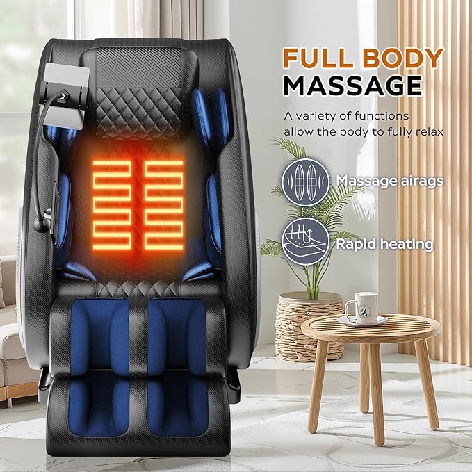 BILITOK Full Body Zero Gravity Massage Chair with Heat Therapy, 5 Auto Modes, and Remote Control, Ultimate Relaxation for Back, Shoulders, Arms, HIPS, and Calves