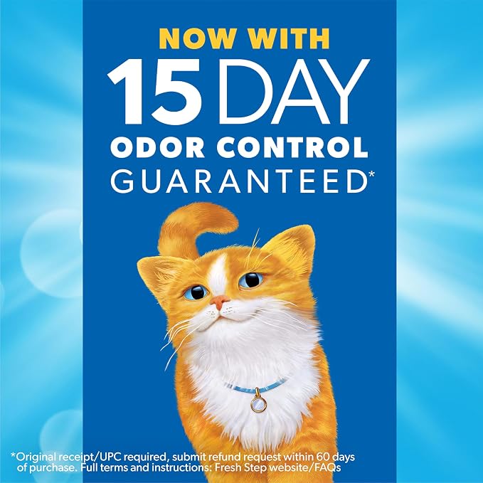 Fresh Step Simply Unscented Multi Cat Clumping Cat Litter, Low Dust, Odor Control with Activated Charcoal Tech, Compatible in Automatic Litter Boxes, 14 lb. (Pack of 3)