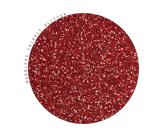 MARBLERS Twinkle Face & Body Glitter [Santa Red] 0.18oz (5g) | Fine | Non-Toxic | Vegan | Cruelty-Free | Festival, Rave & Party Makeup | Eye, Hair, Nail Polish, Eyeshadow | Nail Art | Gel Nail