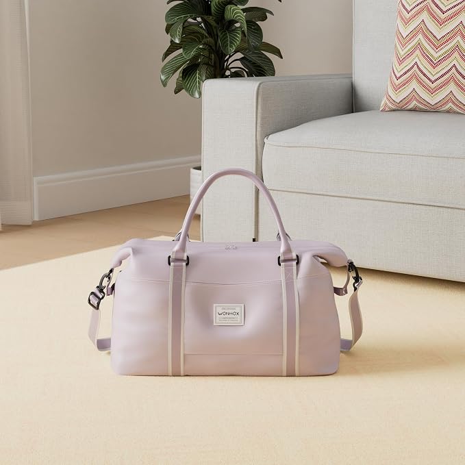 Travel Duffel Bag, Carry On Overnight Weekender Bags for Women | Travel Bag with Wet Pocket & Trolley Sleeve, For Spirit Airlines 18x14x8 Personal Item Bag